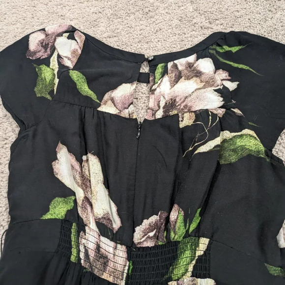 Anthropologie Maeve Bergenia Cropped Wide Leg Jumpsuit Floral Print Women's 2P - Picture 10 of 10